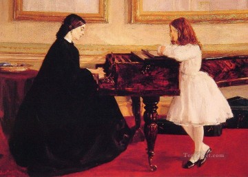  James Oil Painting - At the Piano James Abbott McNeill Whistler